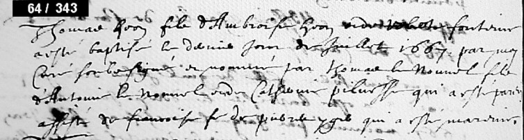 Bapt&ecirc;me Thomas H&eacute;on