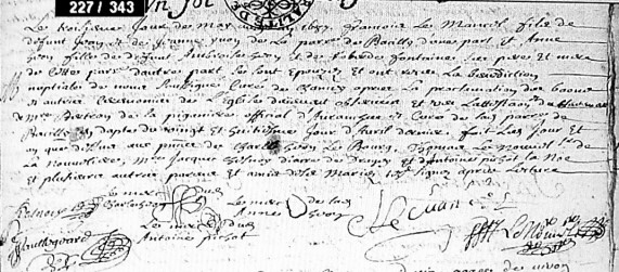 Mariage Anne H&eacute;on
